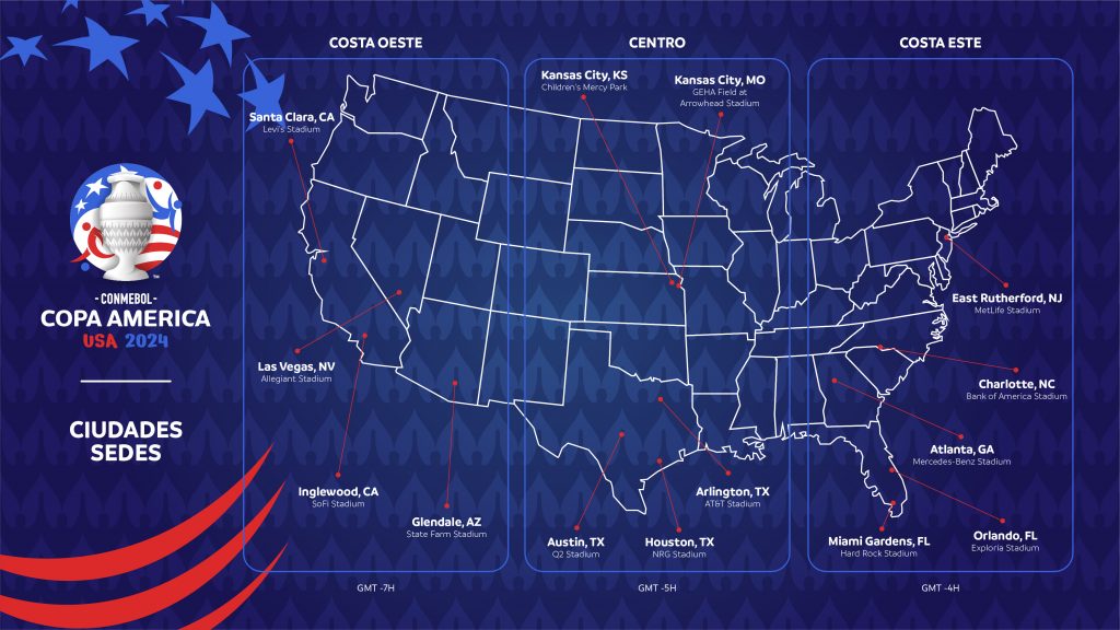 Copa América 2024: el partido inaugural será en Atlanta y la final