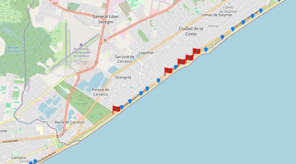 Se vertieron aguas residuales en Ciudad de la Costa y desaconsejan baños